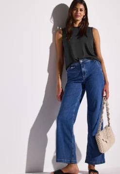 Jersey top met studs