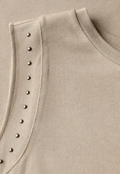 Jersey top met studs