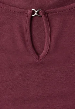 Jersey top met uitsnijding