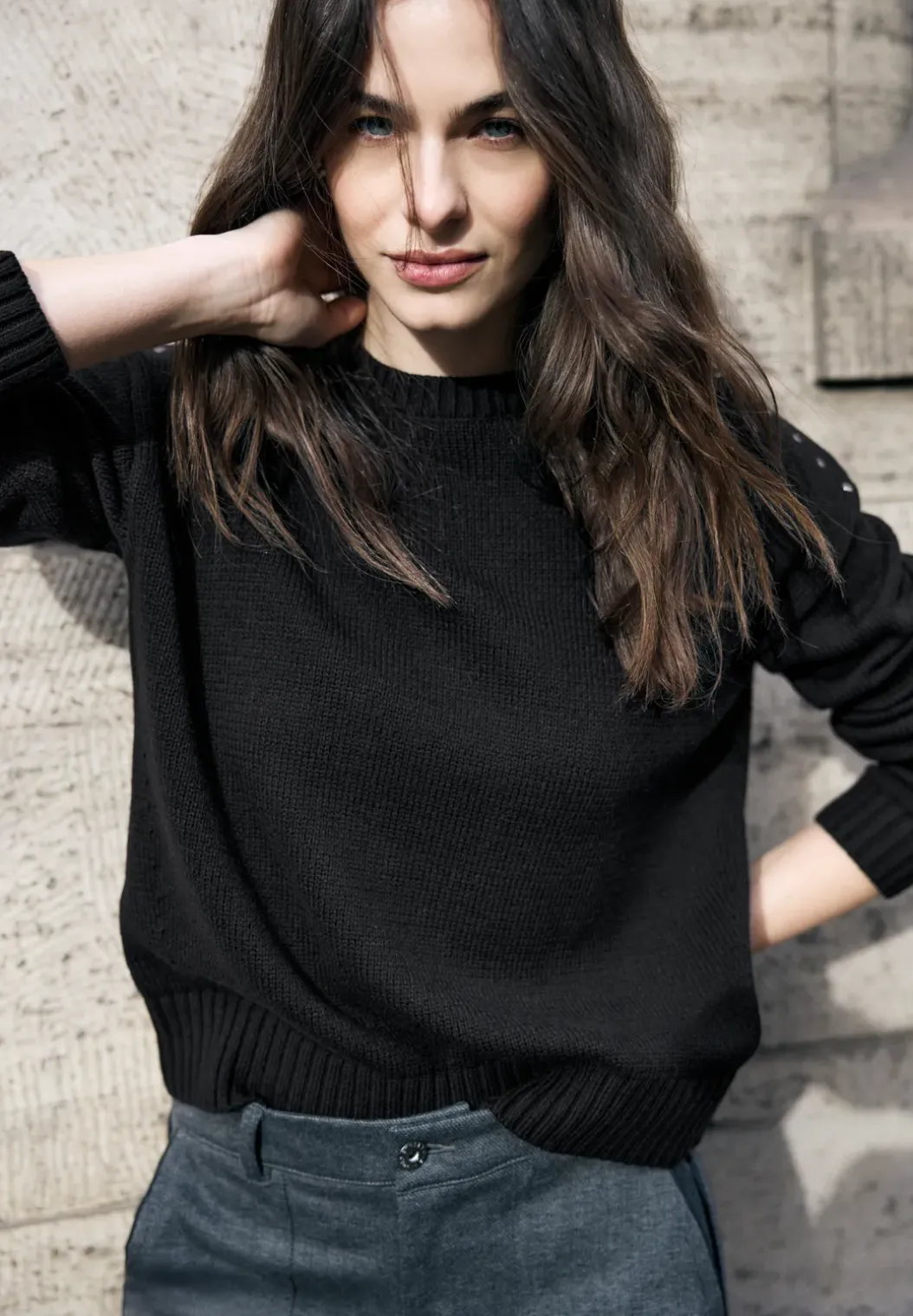 Jumper met klinknagels