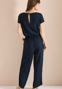 Jumpsuit met straight leg en structuur