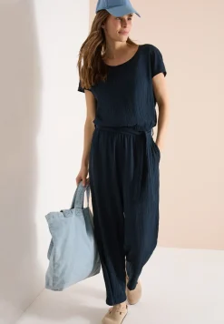 Jumpsuit met straight leg en structuur