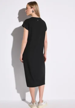 Jurk met geribbelde structuur