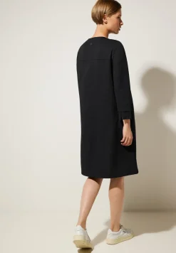 Jurk met lange mouwen in effen kleur