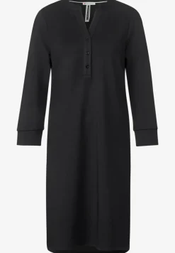 Jurk met lange mouwen in effen kleur