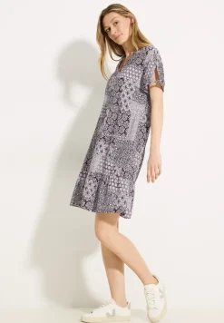 Jurk met patchworkprint