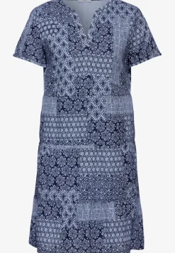 Jurk met patchworkprint