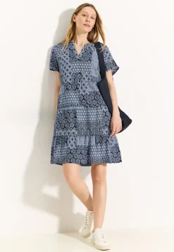 Jurk met patchworkprint