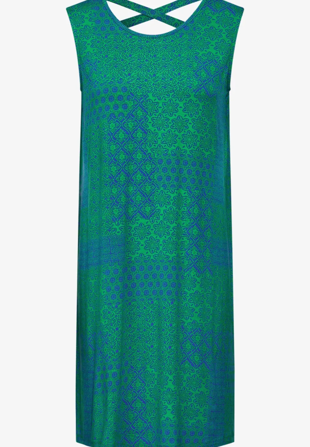 Jurk met patchworkprint