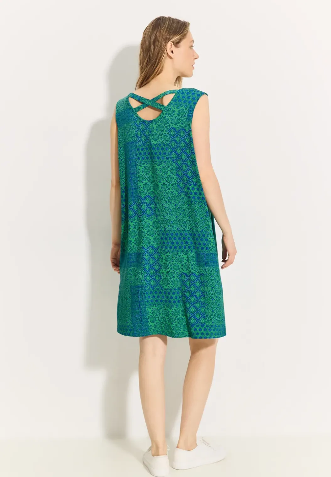 Jurk met patchworkprint