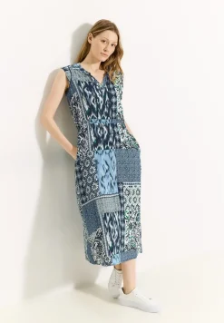 Jurk met patchworkprint