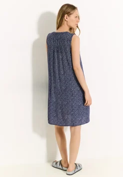 Jurk met print en structuur