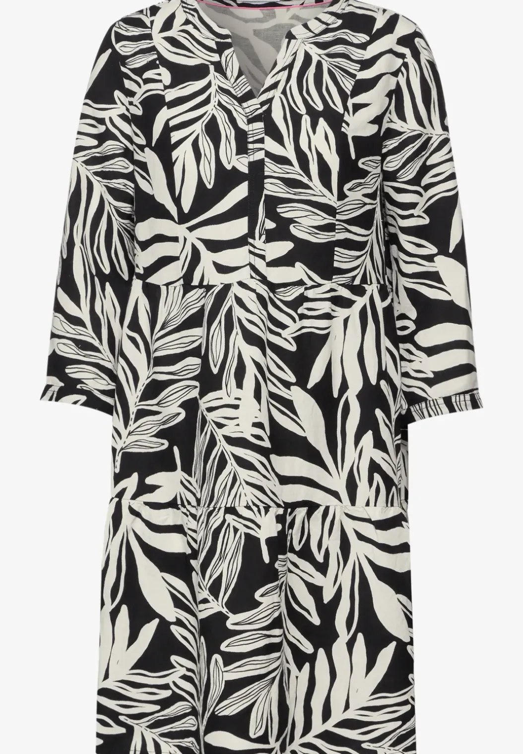 Jurk van linnenmix met print