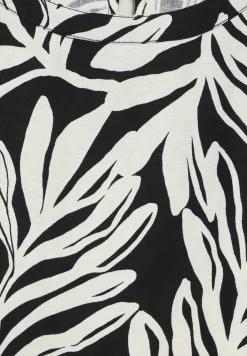 Jurk van linnenmix met print