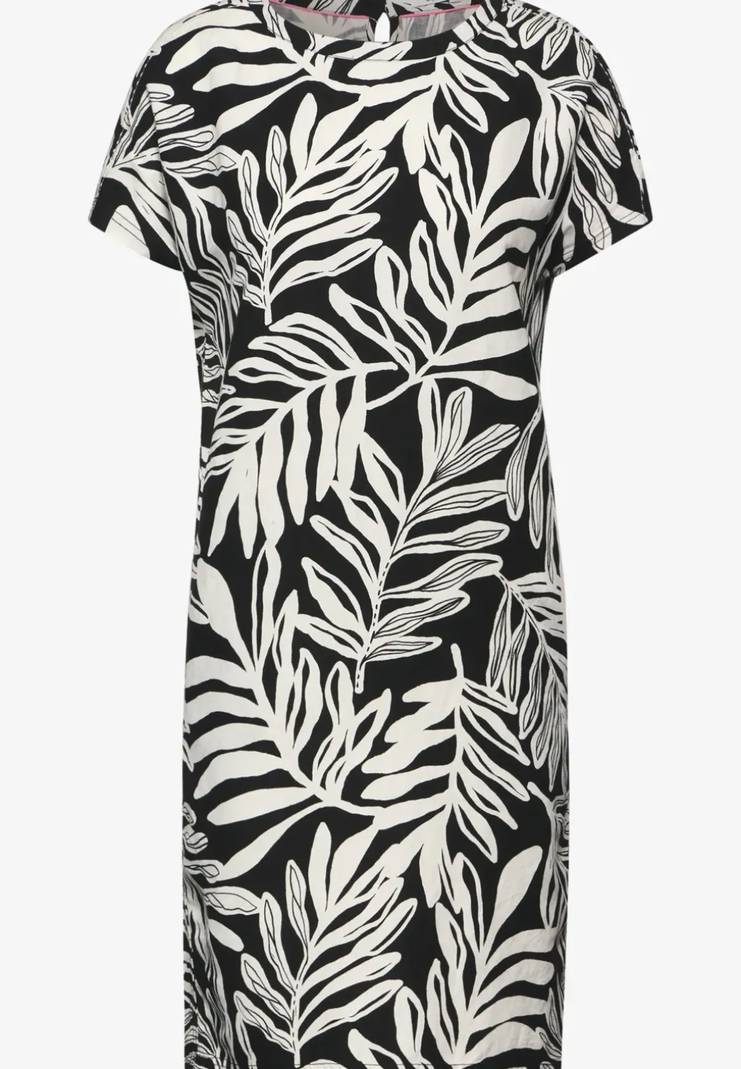 Jurk van linnenmix met print