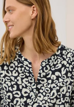 Katoenen blouse met patroon