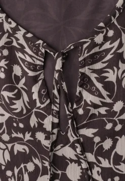 Knielange chiffon jurk met print