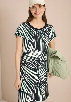 Knielange jersey jurk
