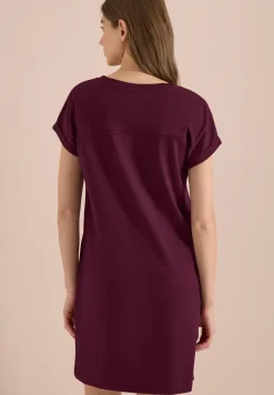 Knielange jersey jurk