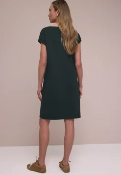 Knielange jersey jurk