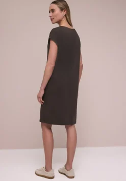 Knielange jersey jurk
