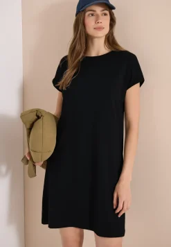 Knielange jersey jurk