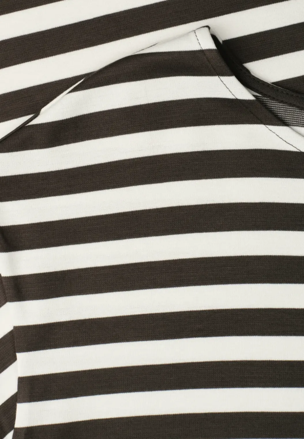 Knielange jersey jurk met strepen