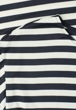 Knielange jersey jurk met strepen
