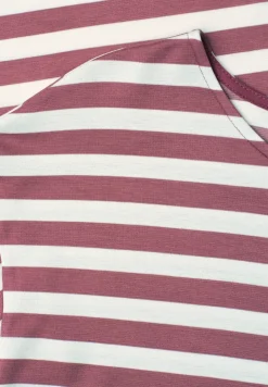Knielange jersey jurk met strepen
