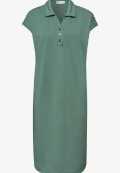 Knielange jurk in effen kleur