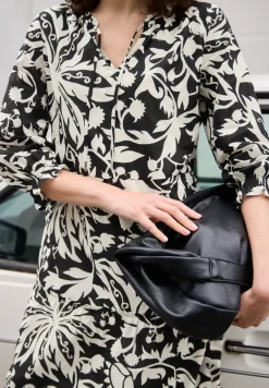 Knielange jurk in tuniek-look