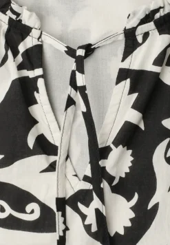Knielange jurk in tuniek-look