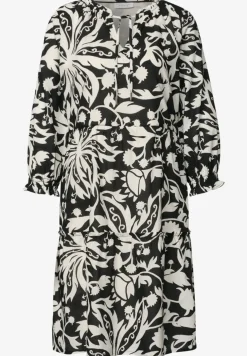 Knielange jurk in tuniek-look