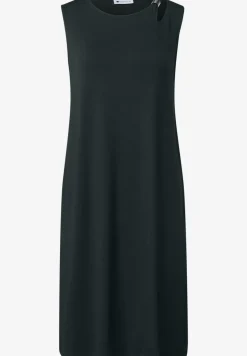 Knielange jurk met gespdetail