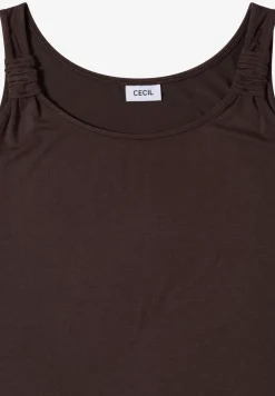 Knielange jurk met knoopdetail