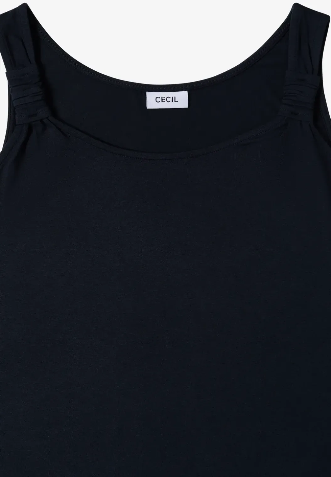 Knielange jurk met knoopdetail