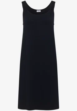 Knielange jurk met knoopdetail