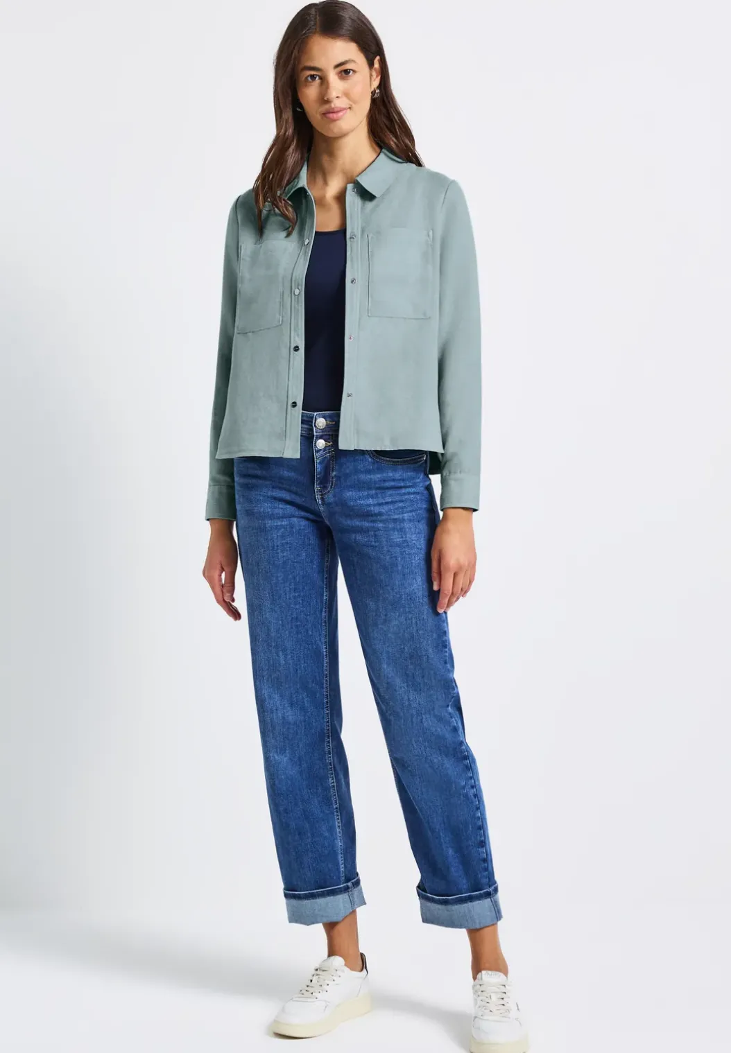 Kort mini corduroy overhemd