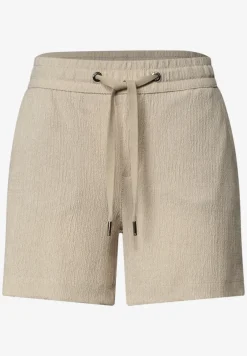 Korte broek met structuur in Loose Fit