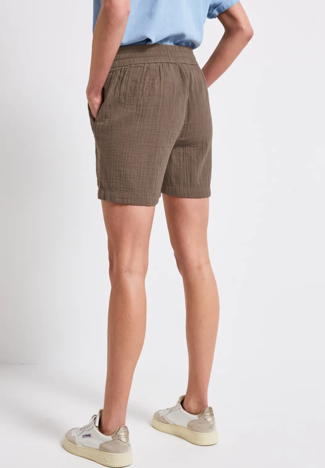 Korte broek van mousseline