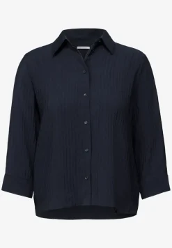 Korte gestructureerde blouse
