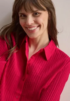 Korte gestructureerde blouse