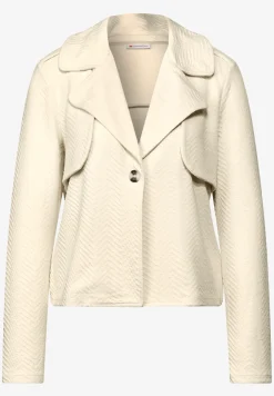 Korte gestructureerde trenchcoat