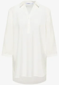 Lange blouse in effen kleur