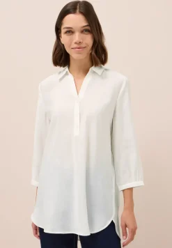 Lange blouse in effen kleur