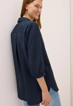 Lange blouse in effen kleur