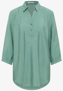 Lange blouse in effen kleur
