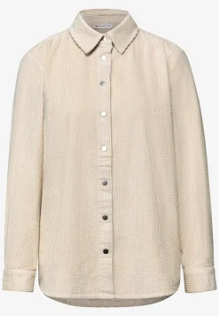 Lange corduroy overhemdblouse