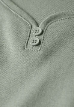 Lang shirt met knoopdetail