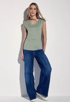 Lang shirt met knoopdetail